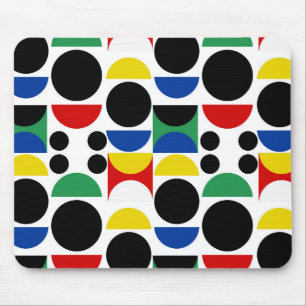 Tapis De Souris Motif scandinave du Bauhaus du milieu du siècle
