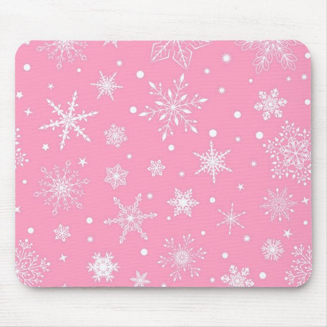 Tapis De Souris Motif Snowflake (Devant)