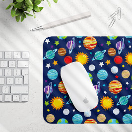 Tapis De Souris Motif spatial, Planètes, Étoiles, Cosmos, Galaxie