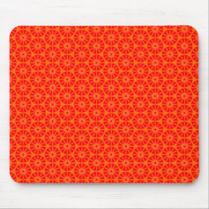 Tapis De Souris Motif Star Wheel - Rouge sur orange