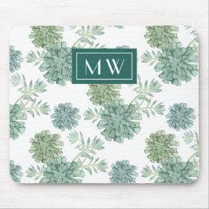 Tapis De Souris Motif succulent du bonheur   d'usine du monogramme