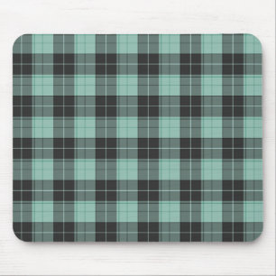 Tapis De Souris Motif tartan simple en turquoise