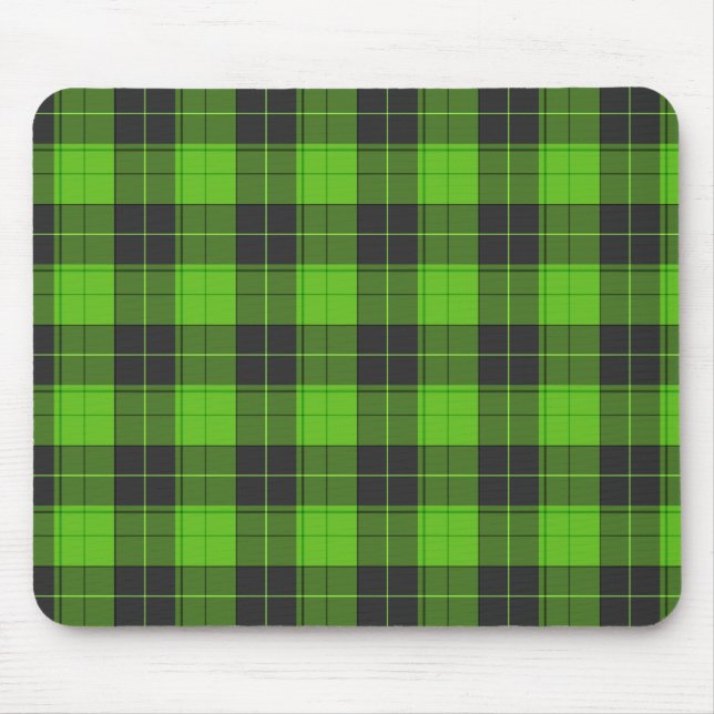 Tapis De Souris Motif tartan simple en vert foncé (Devant)