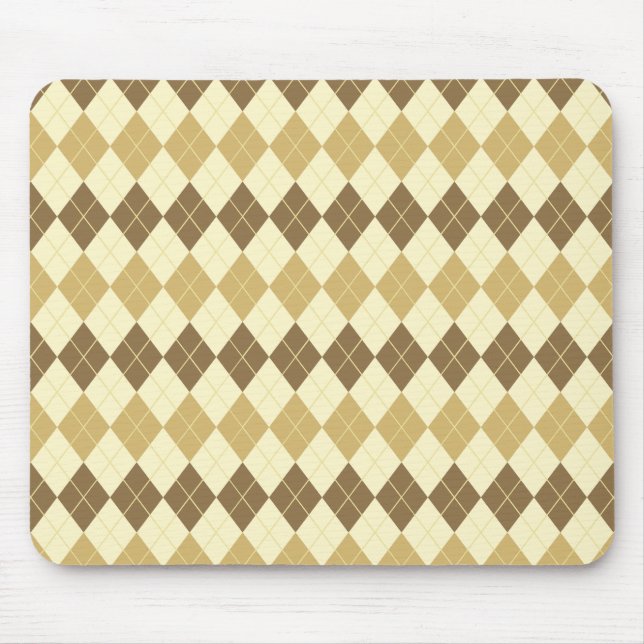 Tapis De Souris Motif tatan écossais kaki (Devant)