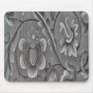 Tapis De Souris Motif tissé de gris argenté
