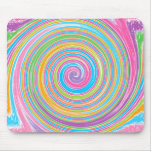 Tapis De Souris Motif tourbillon arc-en-ciel