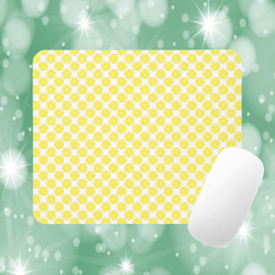 Tapis De Souris Motif tranche de citron jaune