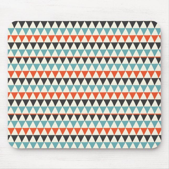 Tapis De Souris Motif triangle moderne rétro du milieu du siècle (Devant)