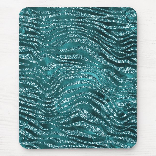 Tapis De Souris Motif turquoise Ombre Glam Parties scintillant Tig (Devant)