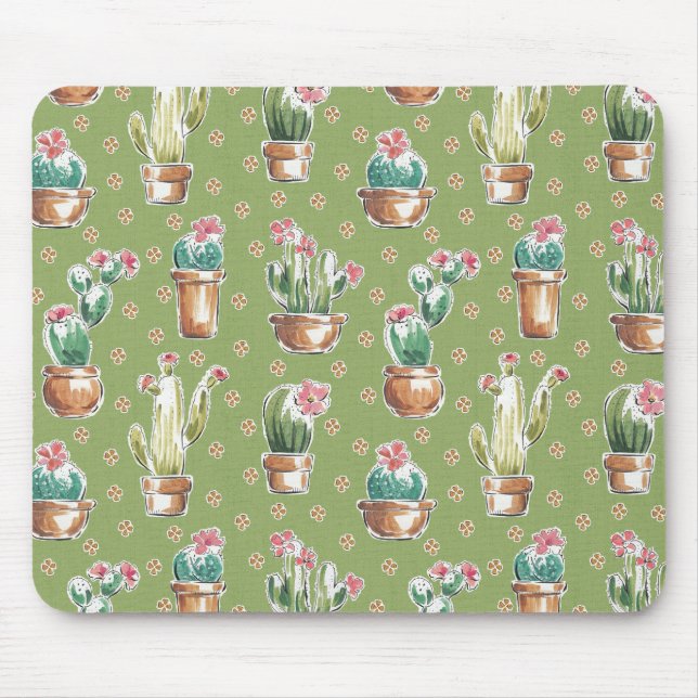 Tapis De Souris Motif vert d'étape | de fleur de désert (Devant)