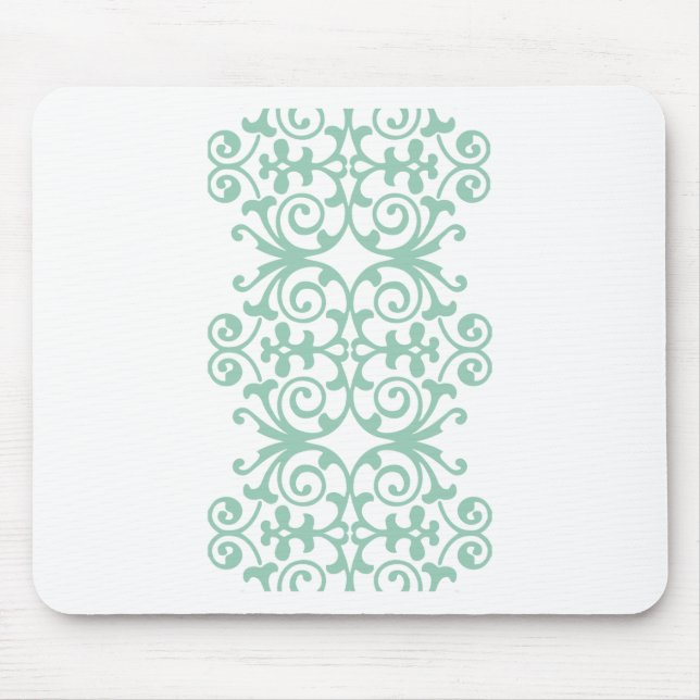 Tapis De Souris Motif vert en bon état à la mode de damassé (Devant)