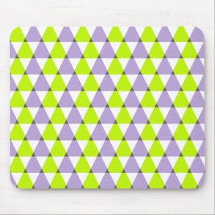 Tapis De Souris Motif vert pourpre géométrique moderne de