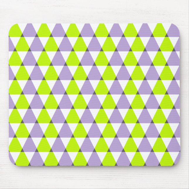 Tapis De Souris Motif vert pourpre géométrique moderne de (Devant)