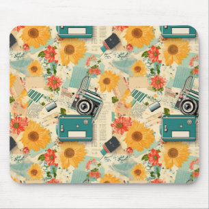 Tapis De Souris Motif vintage Floral & Caméra (8)