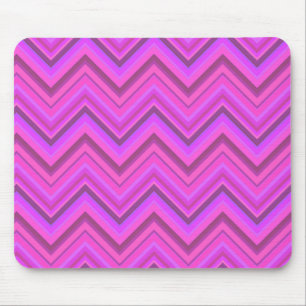 Tapis De Souris Motif zigzag à rayures roses