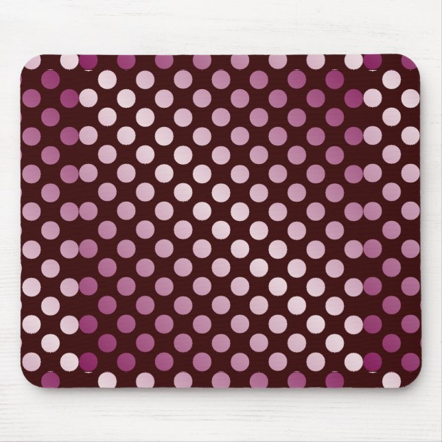 Tapis De Souris Motifs à points rose brillant (Devant)
