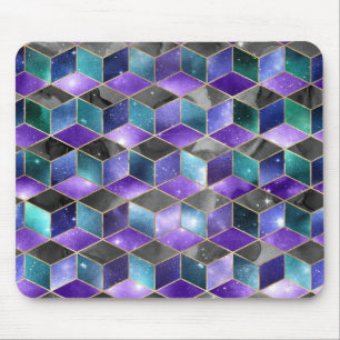 Tapis De Souris Motifs GÉOMÉTRIQUES BLEU VERT PURPLE