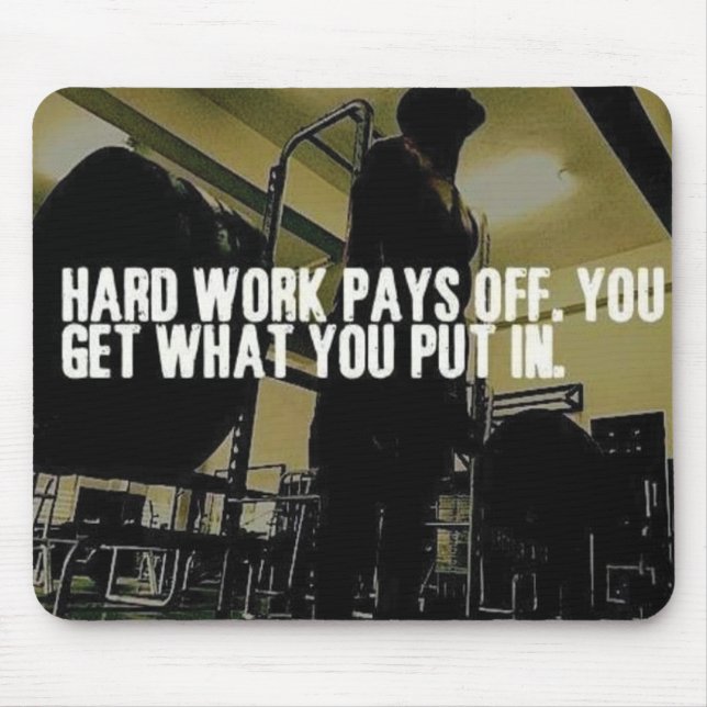 Tapis De Souris Motivation de l'entraînement - Le travail dur coût (Devant)