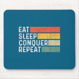 Tapis De Souris Motivation Drôle Rétro Vintage - Manger Dormir Con