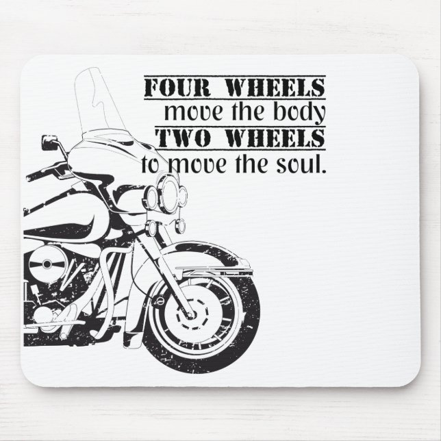 Tapis De Souris Moto Américain Deux Roues Une Passion (Devant)