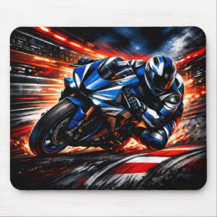 Tapis de souris moto de course