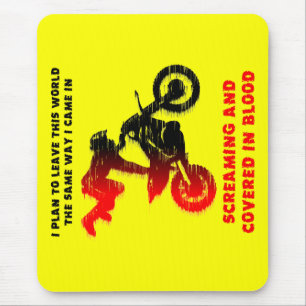 Tapis de souris Motocross Dirt Bike Sang qui crie