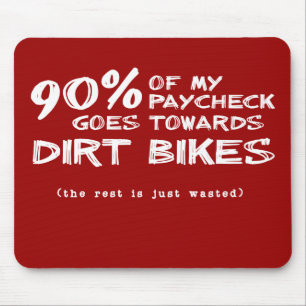 Tapis De Souris Motocross gaspillé Mousepad de vélo de saleté