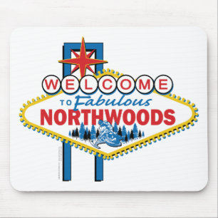 Tapis De Souris Motoneige/Bienvenue dans les Northwoods