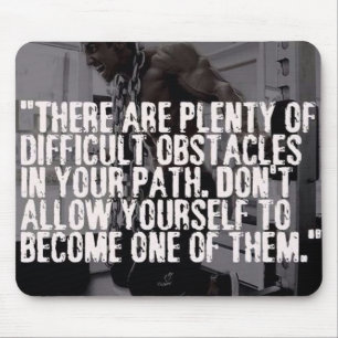 Tapis De Souris Mots Inspirationnels - Obstacles