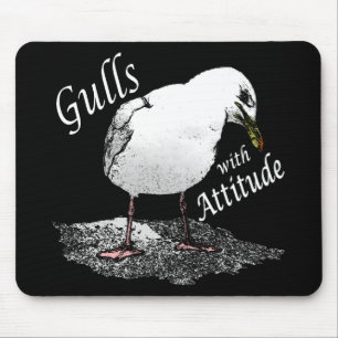 Tapis De Souris Mouettes avec l'attitude Mousepad