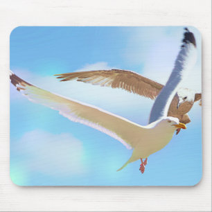 Tapis de souris mouettes en vol