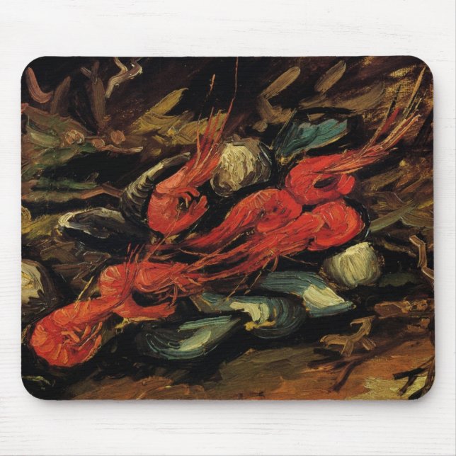 Tapis De Souris Moules et crevettes par Vincent van Gogh (Devant)