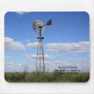Tapis De Souris Moulin à vent de pays du Kansas