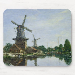 Tapis De Souris Moulins à vent néerlandais, 1884
