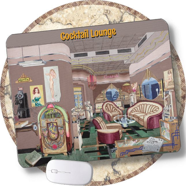 Tapis De Souris MOUSE PAD - Cocktail Lounge - Victorian -P. Harnly (Créateur téléchargé)