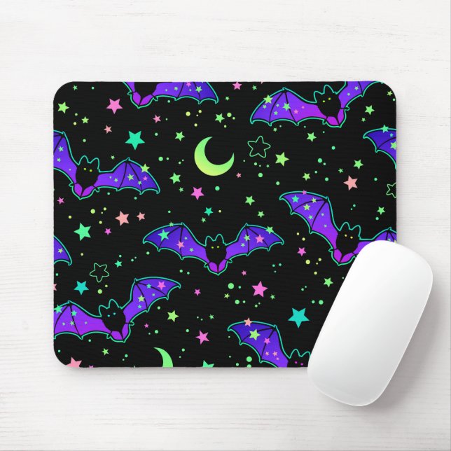 Tapis De Souris Mouse pad - "Purple bats" (Avec souris)