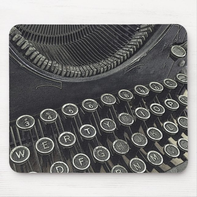 Tapis De Souris Mousepac à machine à écrire vintage (Devant)