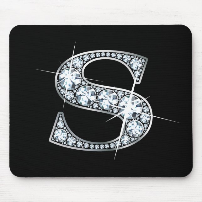 Tapis De Souris Mousepad à bille de diamant "S" (Devant)