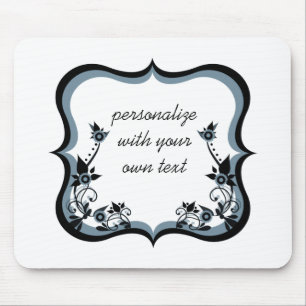 Tapis De Souris Mousepad à charpente florale Sassy, Périwinkle fon