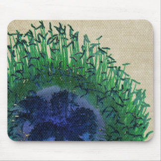 Tapis De Souris Mousepad à fleurs de paon