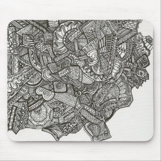 Tapis De Souris Mousepad abstrait noir
