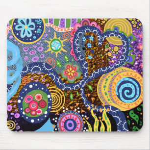 Tapis De Souris Mousepad abstrait psychédélique de motif