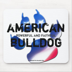 Tapis De Souris Mousepad American Bulldog