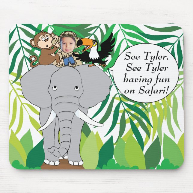 Tapis De Souris Mousepad "Animal Safari" Personnaliser (Devant)