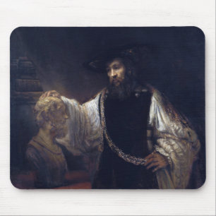 Tapis De Souris Mousepad Aristote avec un buste de Homer Rembrandt