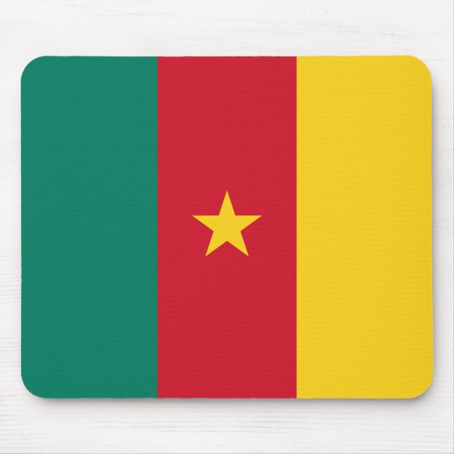 Tapis De Souris Mousepad au drapeau du Cameroun (Devant)