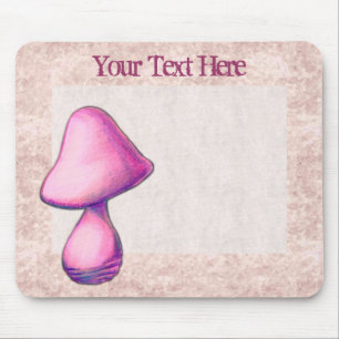 Tapis De Souris Mousepad aux champignons roses