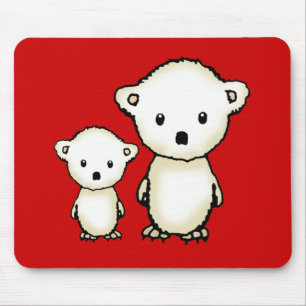 Tapis De Souris Mousepad aux ours polaires mignons