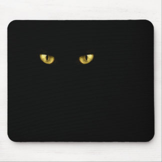 Tapis De Souris Mousepad aux yeux de chat noir