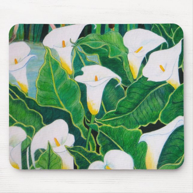 Tapis De Souris Mousepad avec des zantedeschias (Devant)